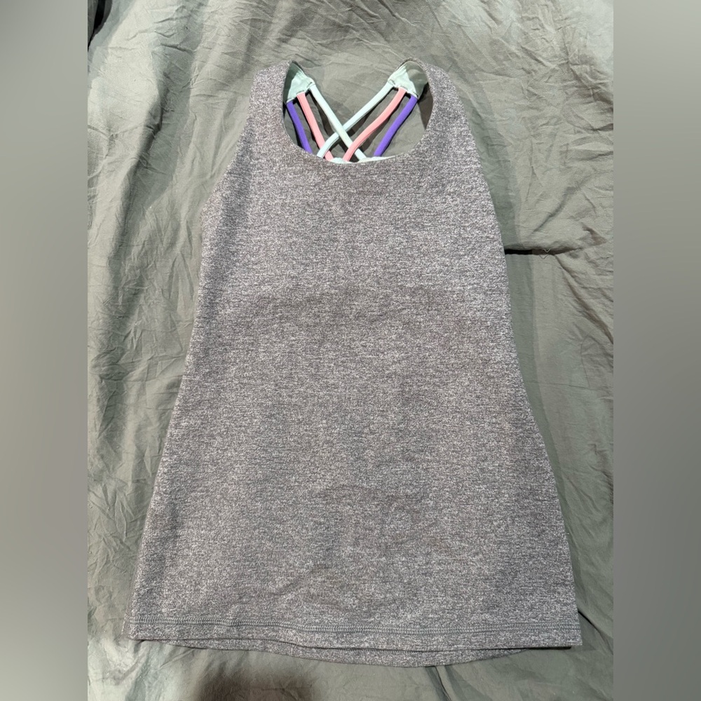 Ivivva Gray Active Tank Top with Colorful Straps